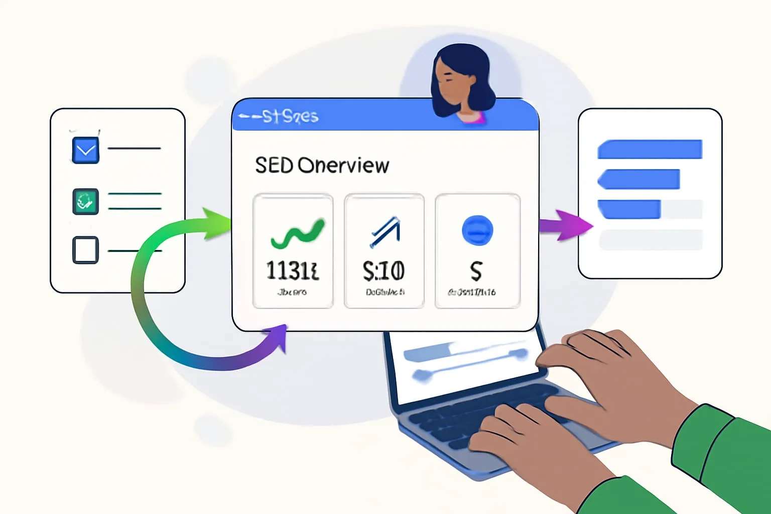 SEOKora: product UI and workflow — automated seo for small business
