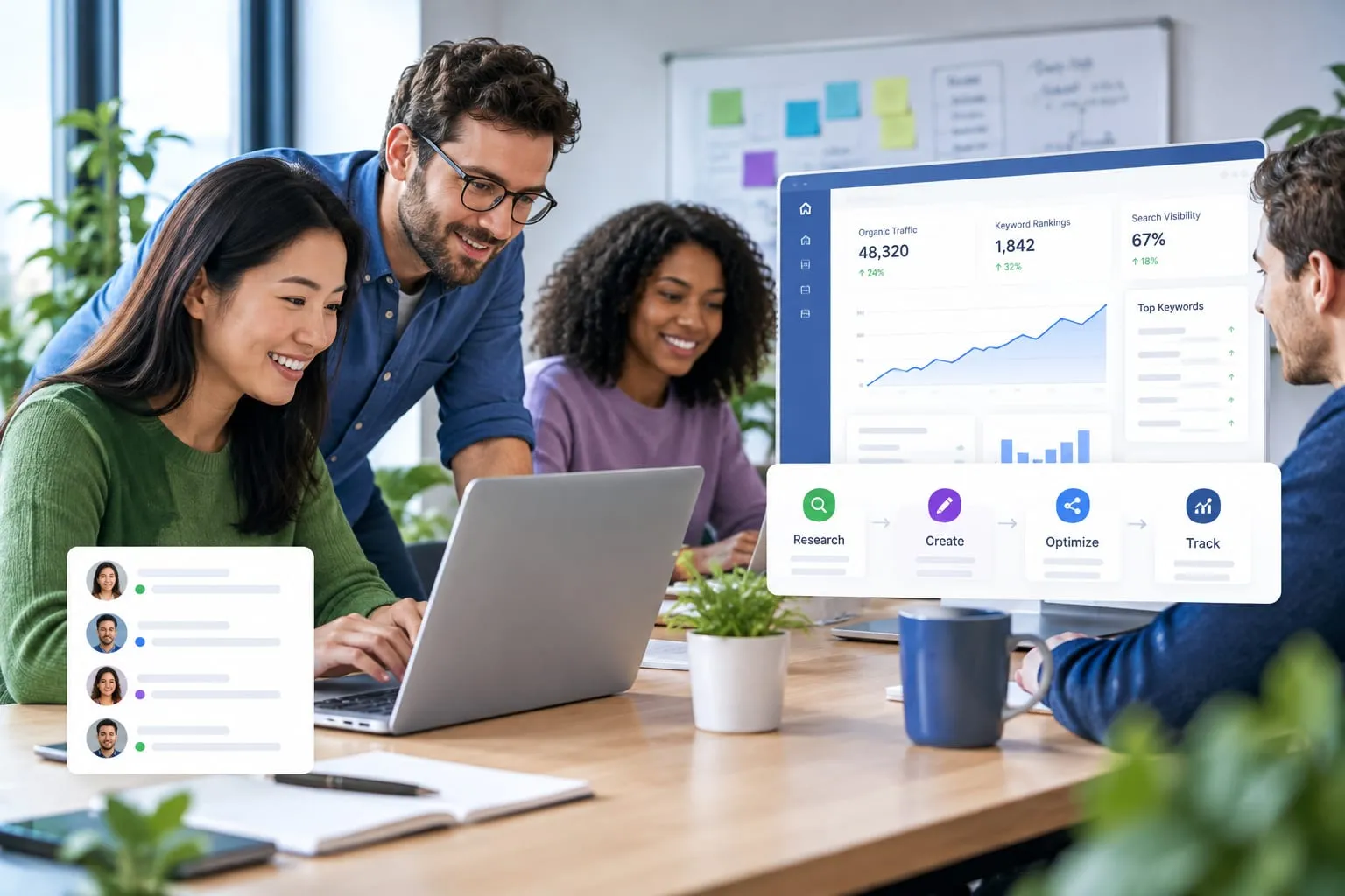 SEOKora: product UI and workflow — seo without seo expert