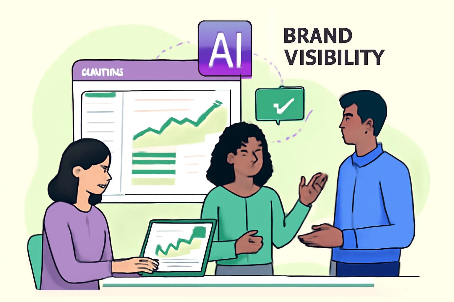 SEOKora: product UI and workflow — ai brand visibility