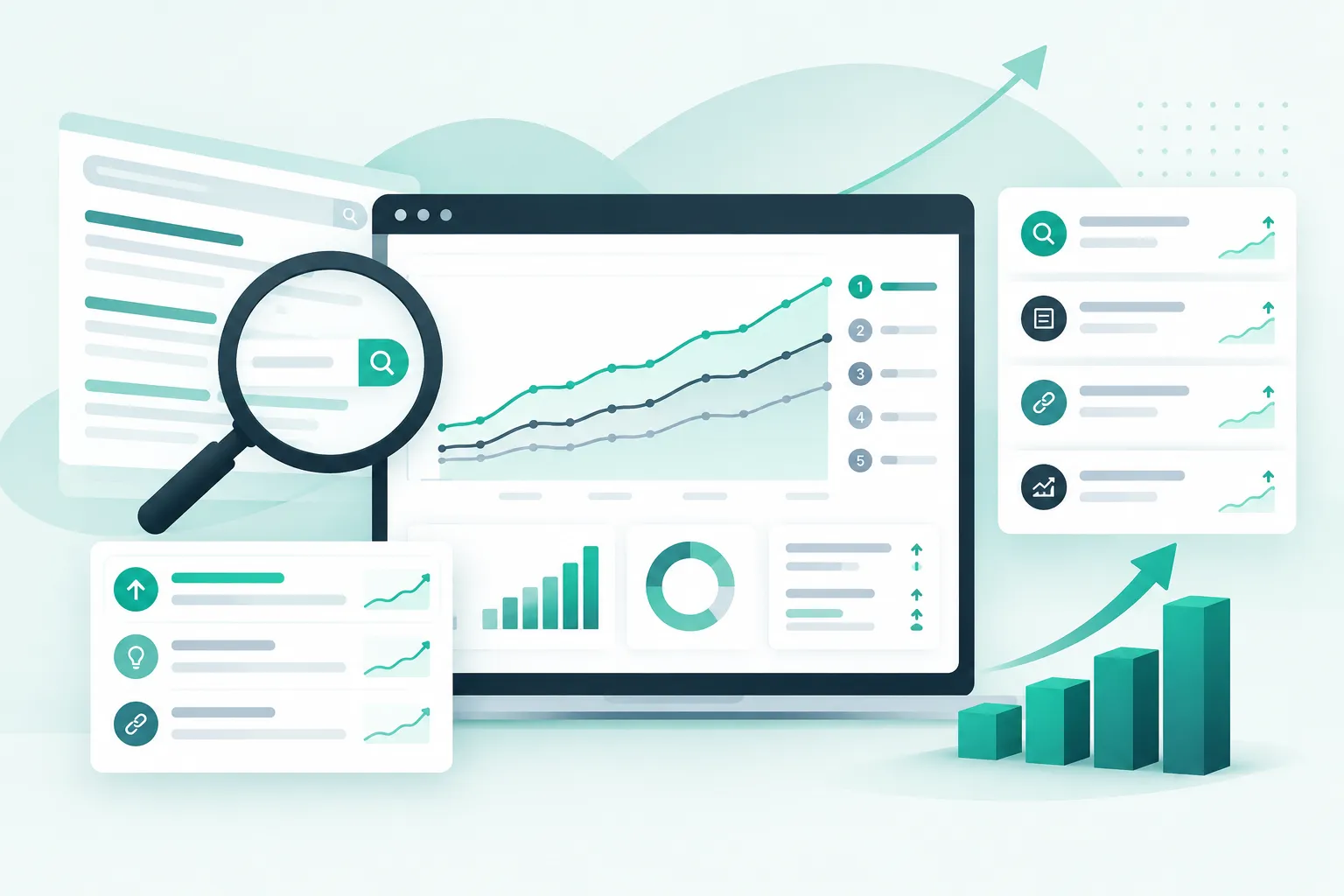 Featured illustration for SEO growth software: turning search intelligence into prioritized action