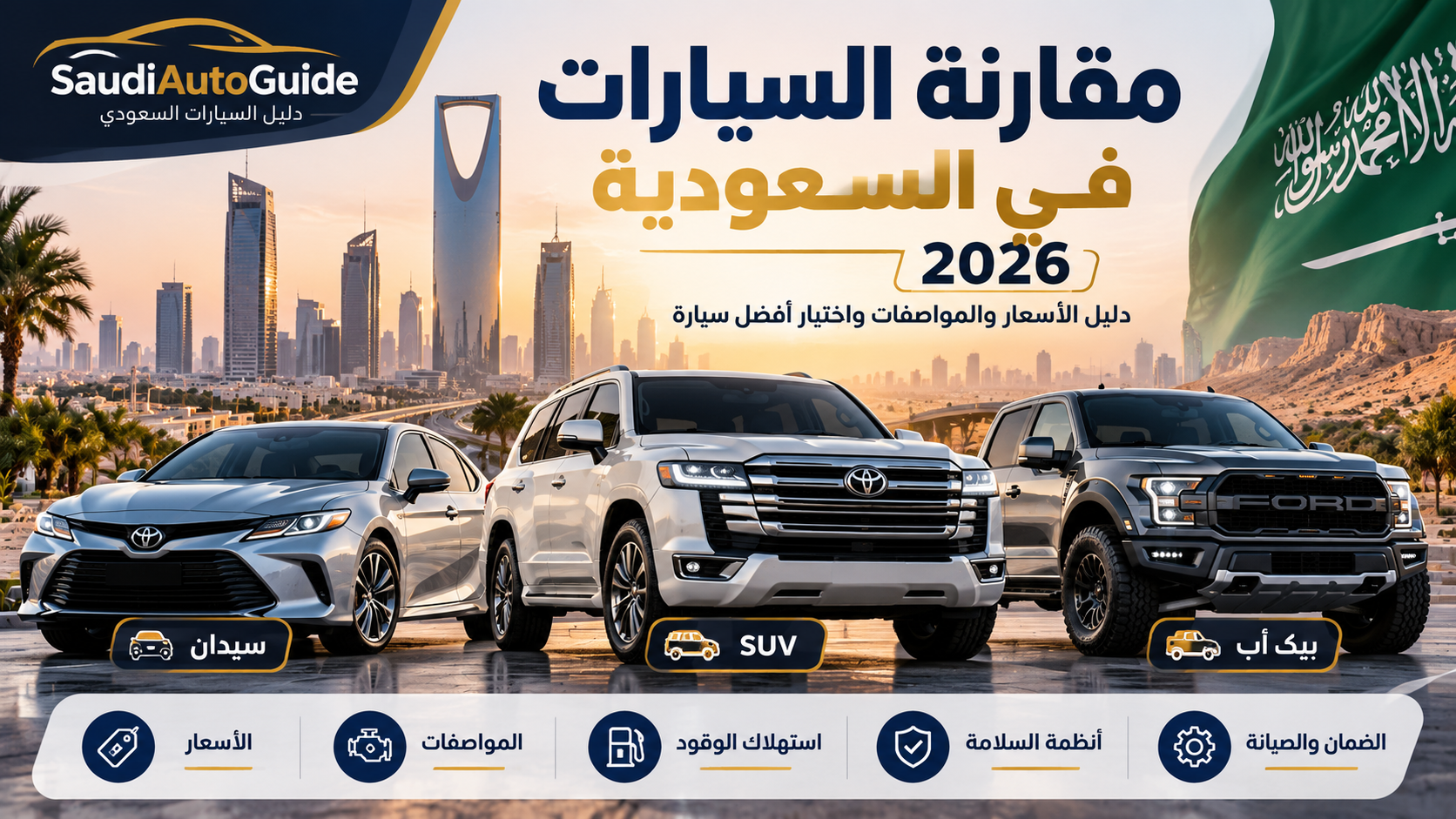 مقارنة السيارات في السعودية 2026: دليل الأسعار والمواصفات واختيار أفضل سيارة